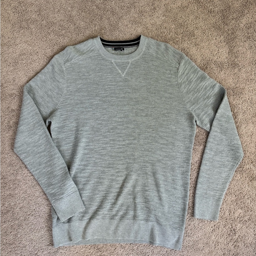 NWOT Mens Merino Wool Smartwool Light Gray Crewneck Sweater - Large